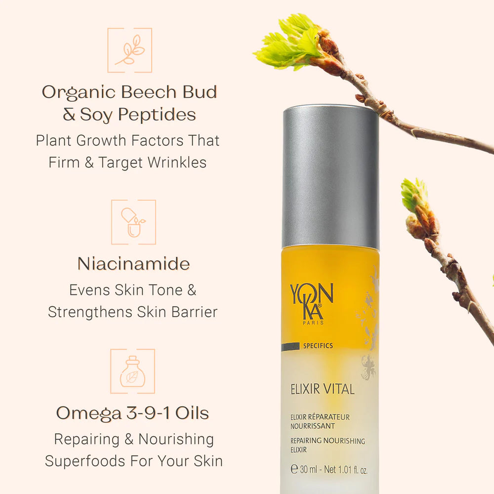 Yon-Ka skincare product with ingredients listed on a light background
