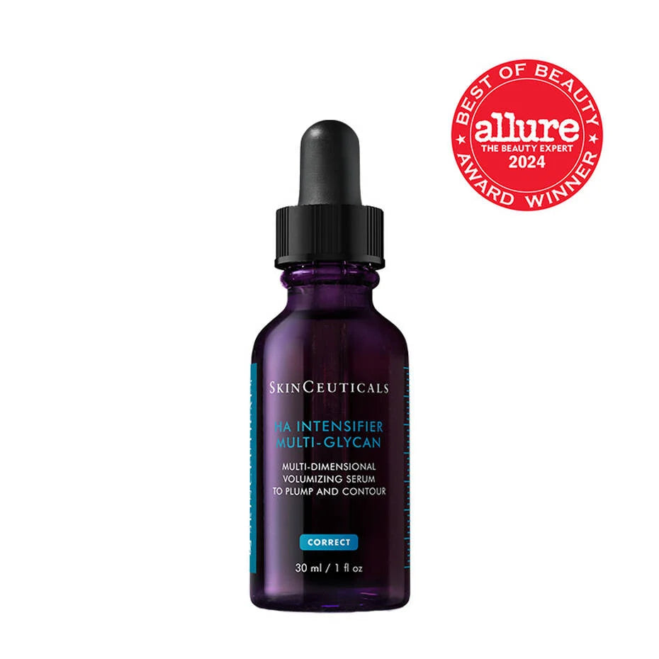 SkinCeuticals serum bottle with 'Allure Best of Beauty' award on a white background