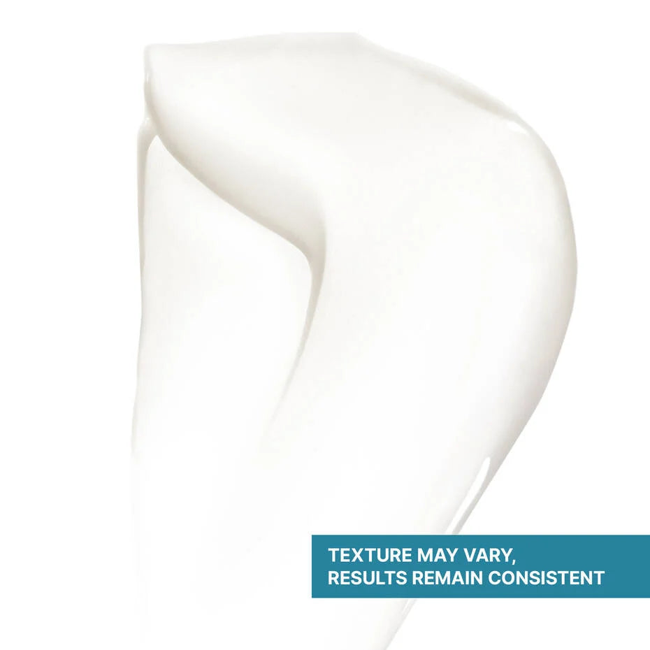 Close-up of a smooth, white surface with a text overlay indicating texture variation.