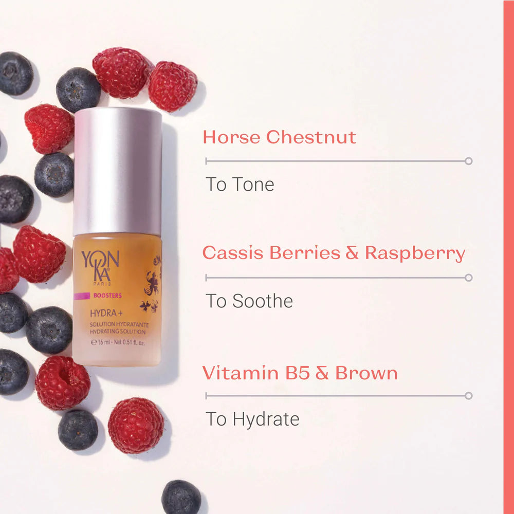 Yon-Ka skincare product with berries on a white background