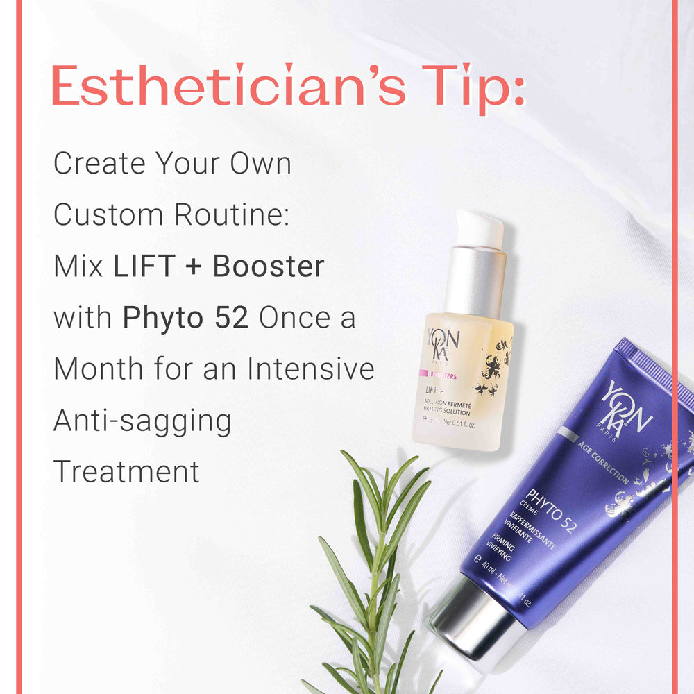 Cosmetic products with text on a white background