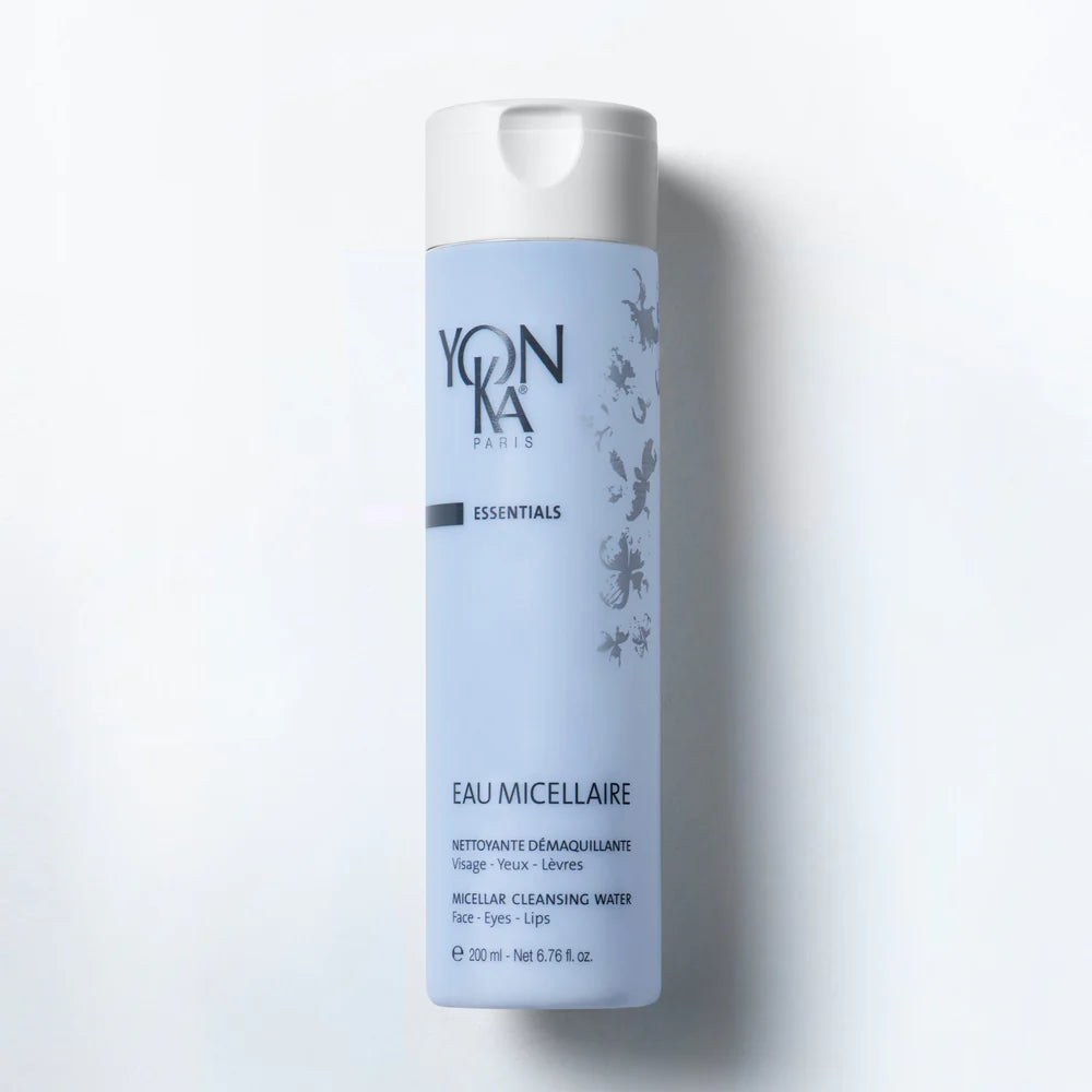 Yon-Ka micellar water bottle on a white background