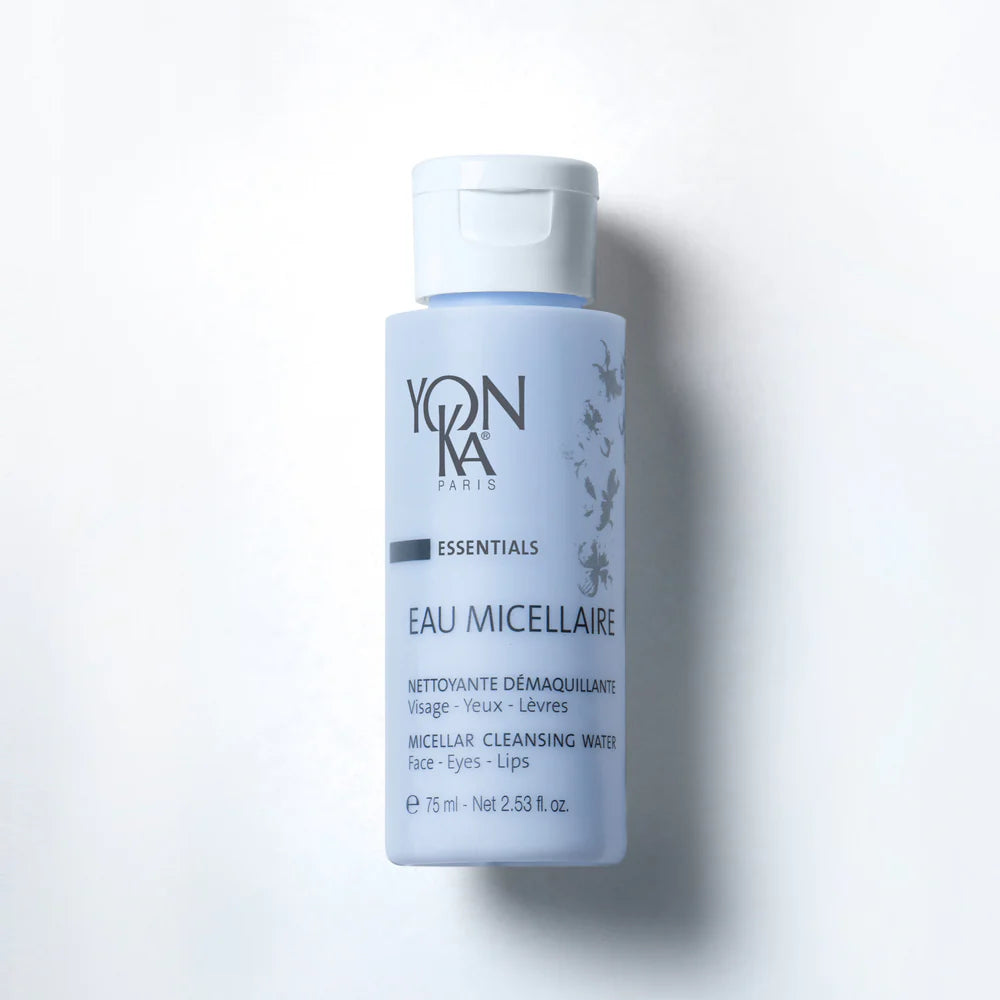 Yon-Ka micellar water bottle on a white background