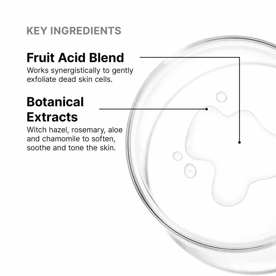 Product packaging with key ingredients labeled on a white background