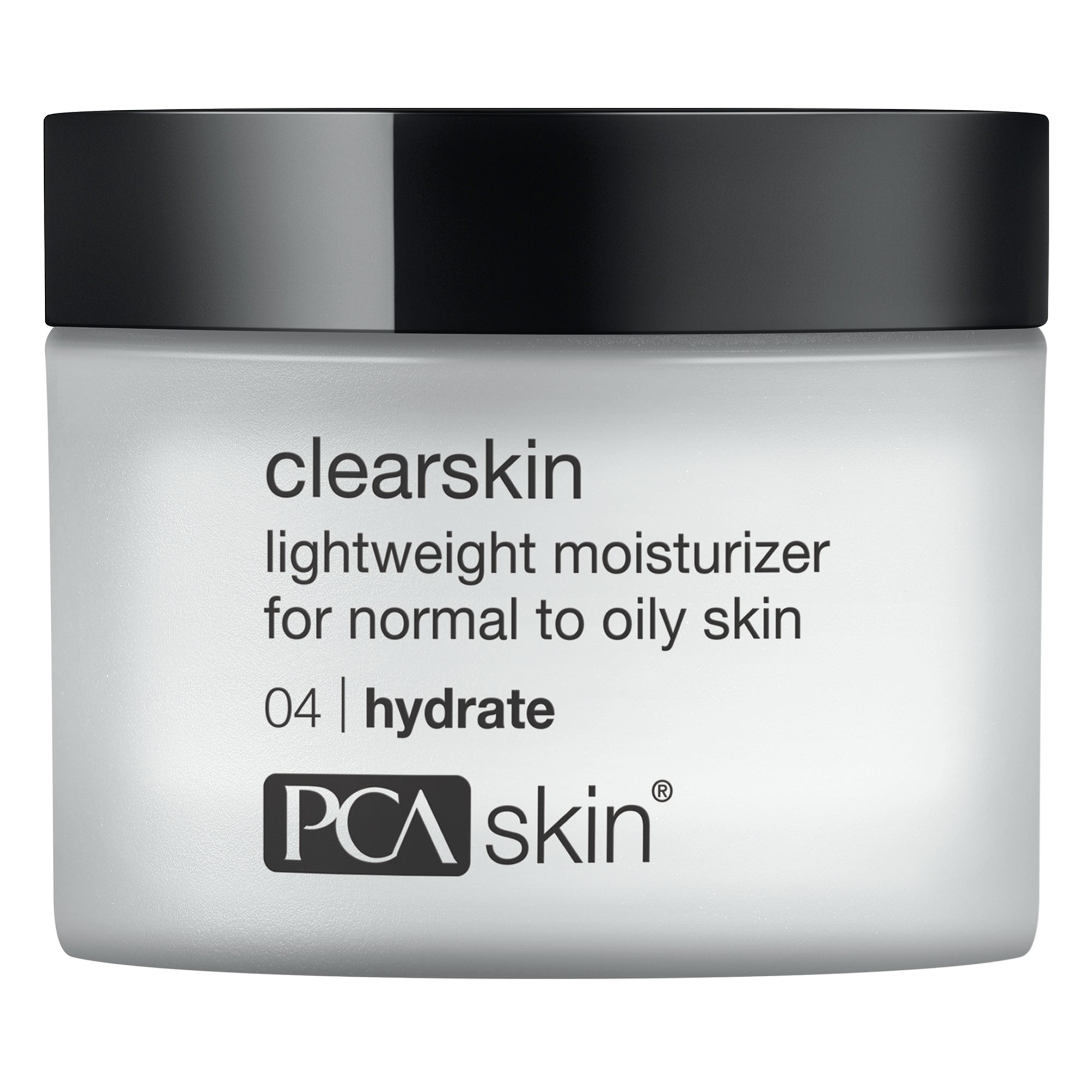 PCA Skin clearskin lightweight moisturizer jar on a white background
