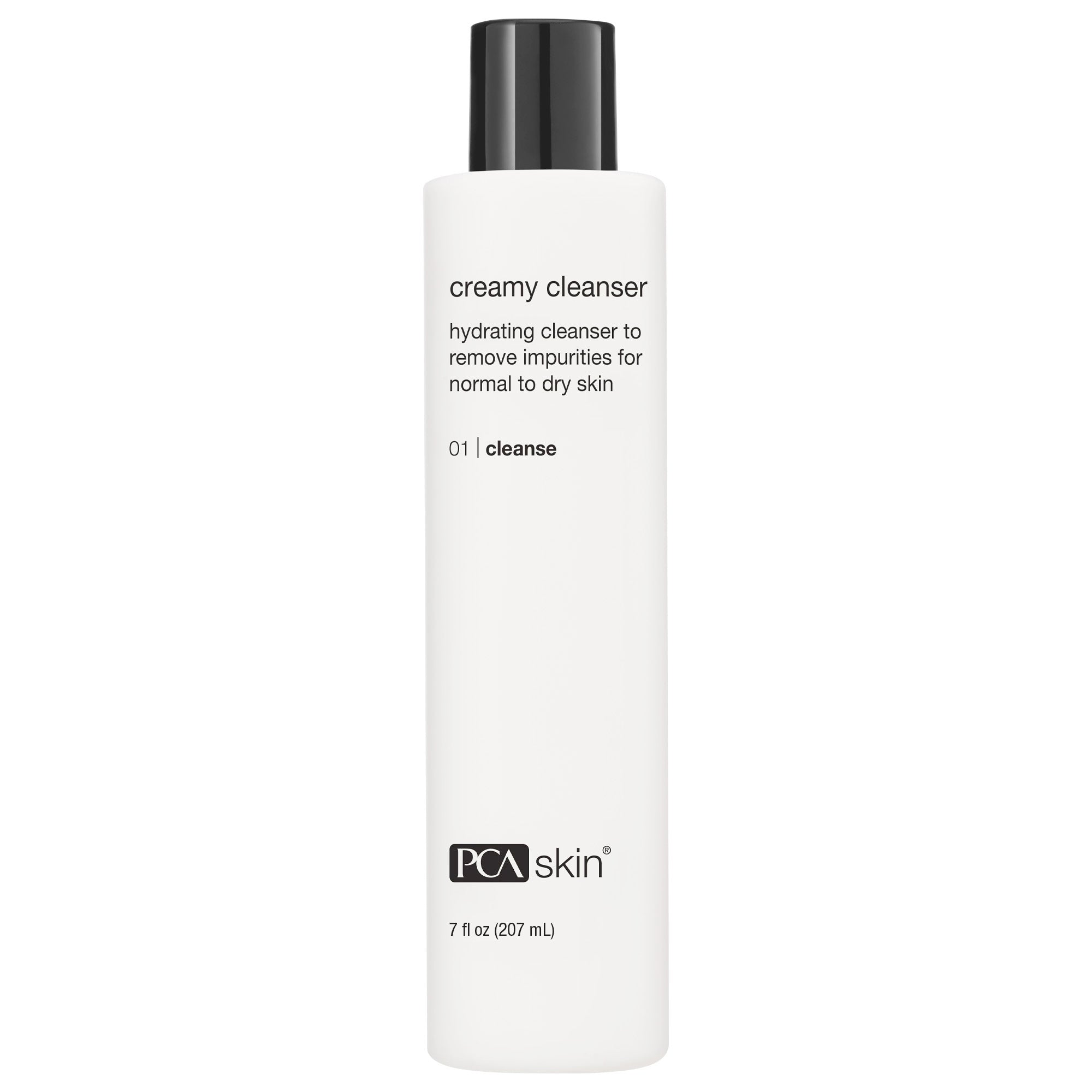 PCA Skin creamy cleanser bottle on a white background
