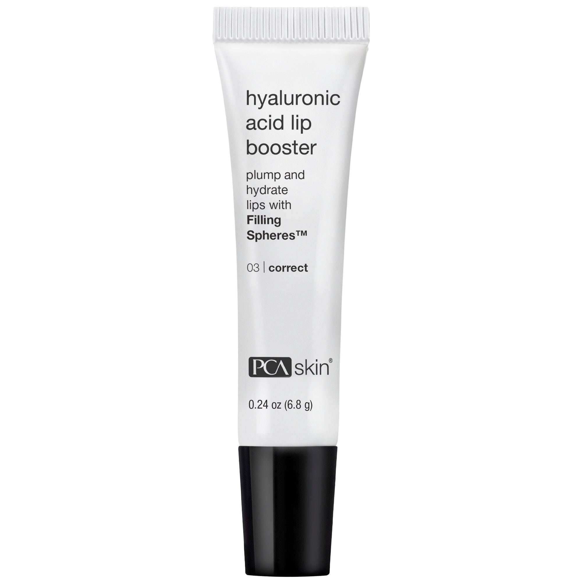 PCA Skin hyaluronic acid lip booster tube on a white background
