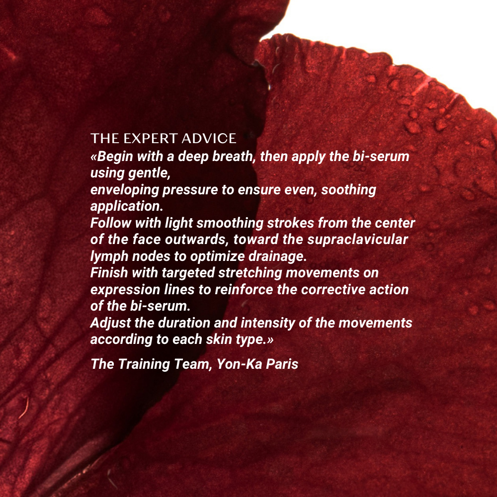 Red textured background with text overlay from The Training Team, Yon-Ka Paris