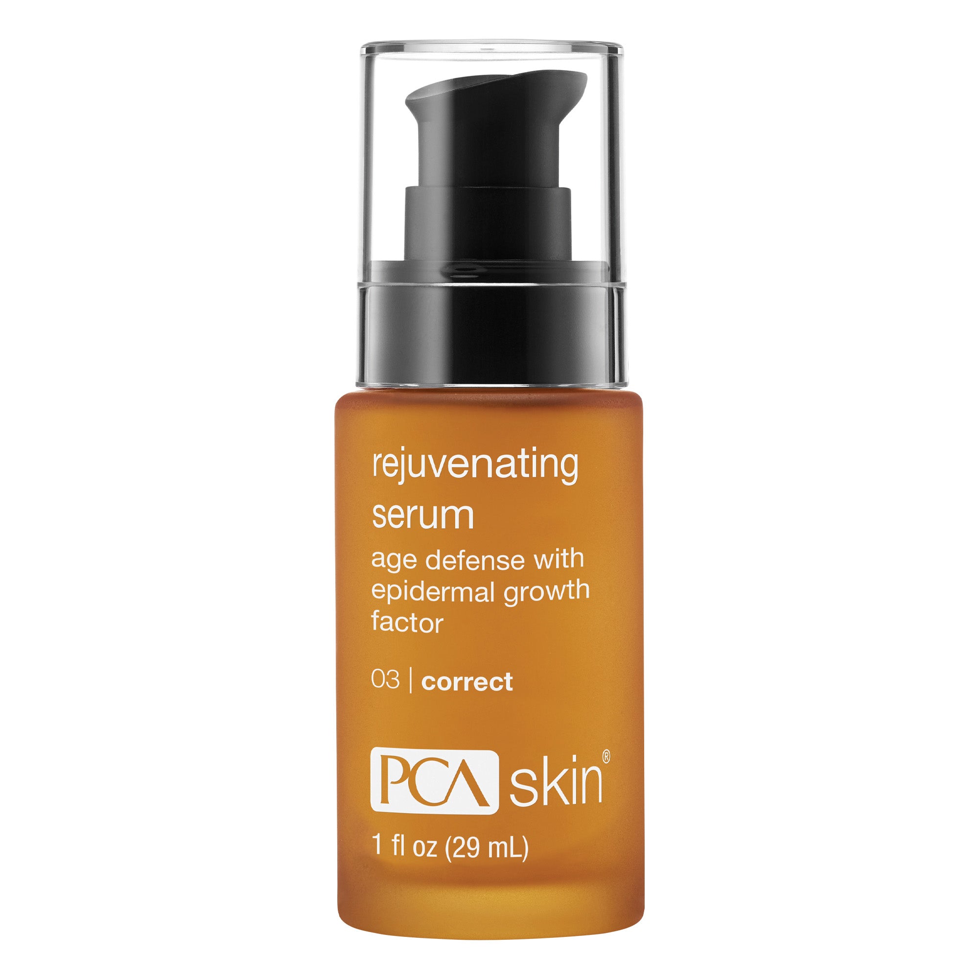 PCA Skin rejuvenating serum bottle on a white background