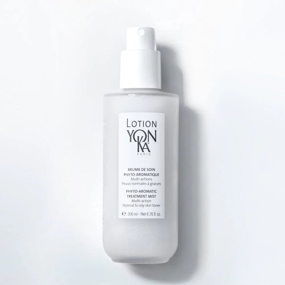 Yon-Ka skincare bottle on a light gray background