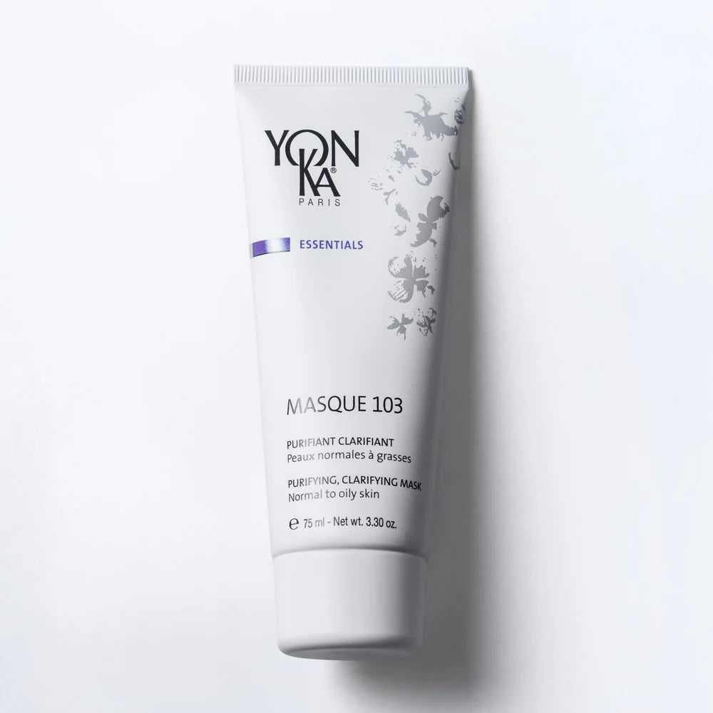 Yon-Ka Paris skincare mask tube on a white background