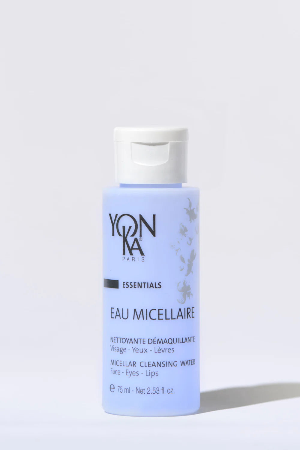 Yon-Ka micellar water bottle on a white background